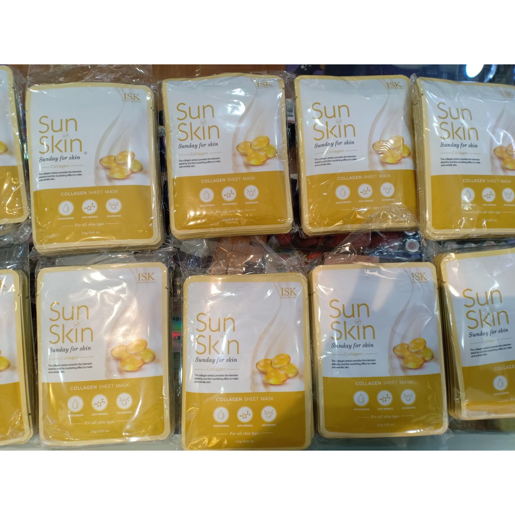 Mặt nạ collagen ISK SUNSKIN giúp sáng da và mờ nếp nhăn