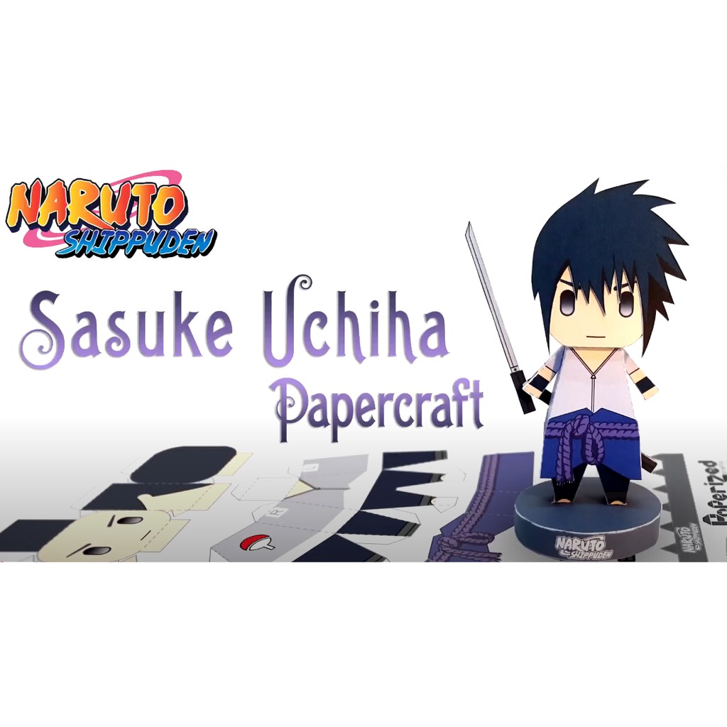 Mô hình giấy Anime Chibi Sasuke Uchiha - Naruto Shippuden OS5