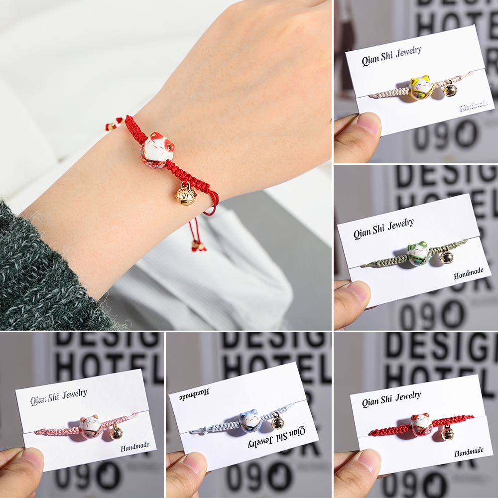 Vòng Tay Hình Mèo May Mắn Có Thể Điều Chỉnh Dành Cho Nữ