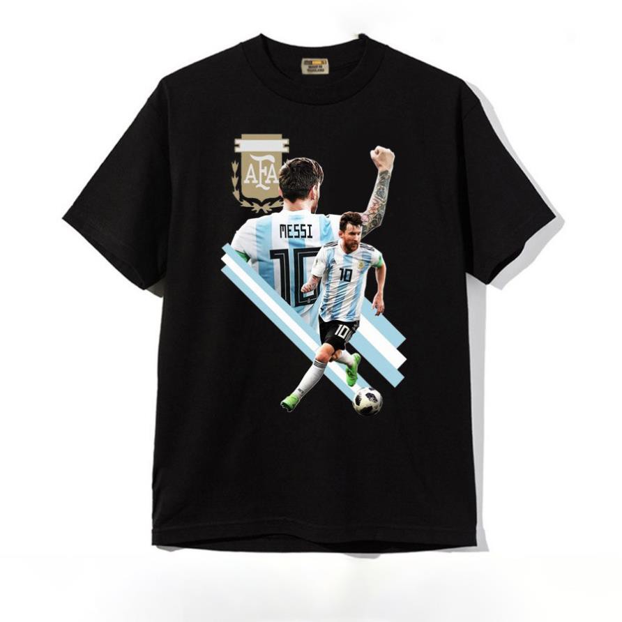 Áo thun màu đen nam nữ in hình Messi SIÊU HÓT BÁN CHẠY