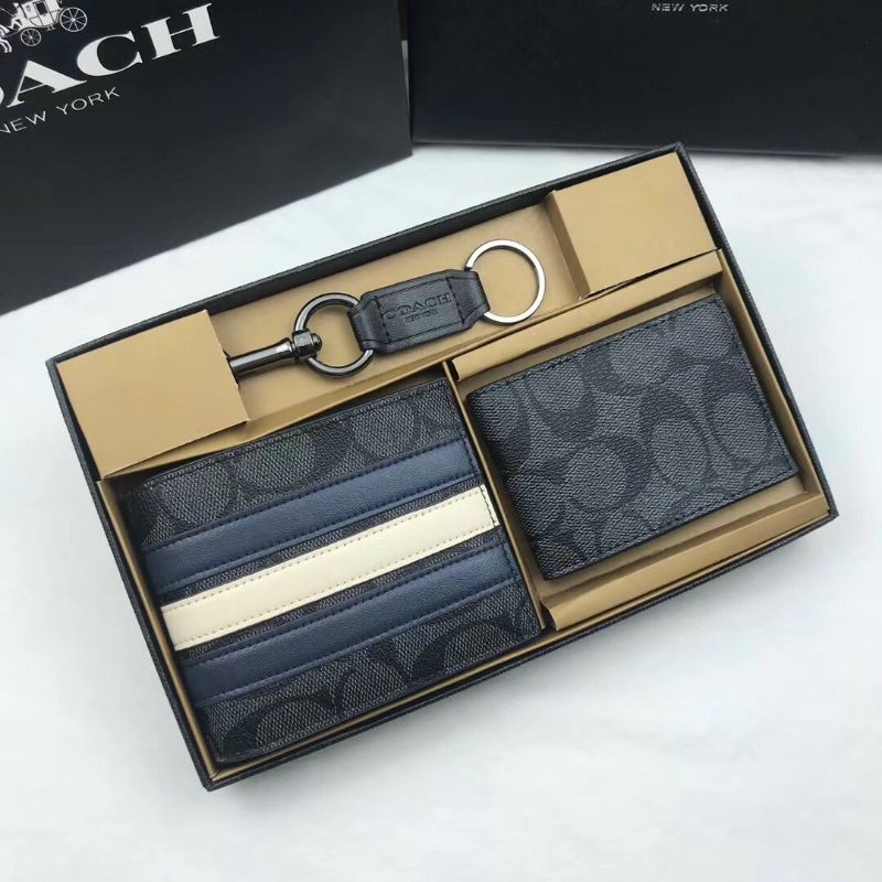 VÍ NAM SỌC XANH KÈM VÍ NHỎ