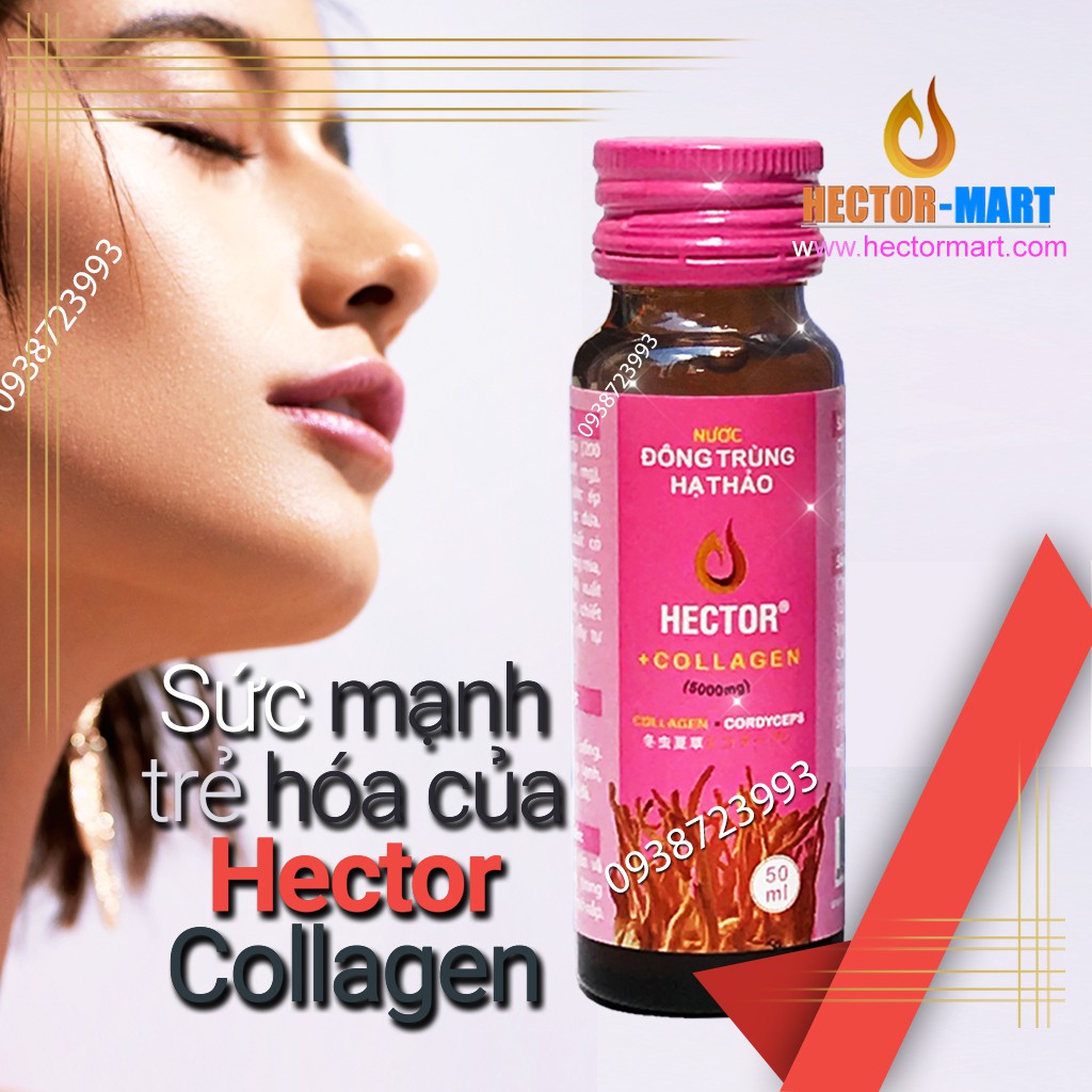 ✅Nước Uống Hector Collagen (MỚI)✅ - Combo 50ml x 20 Chai giúp LÀN DA trắng sáng, Trẻ hóa & tăng cường sức khỏe toàn diện