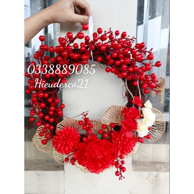 Vòng trang noen, tết, vòng đào đông, cherry trang trí siêu đẹp và ảnh thật , hàng sẵn kho