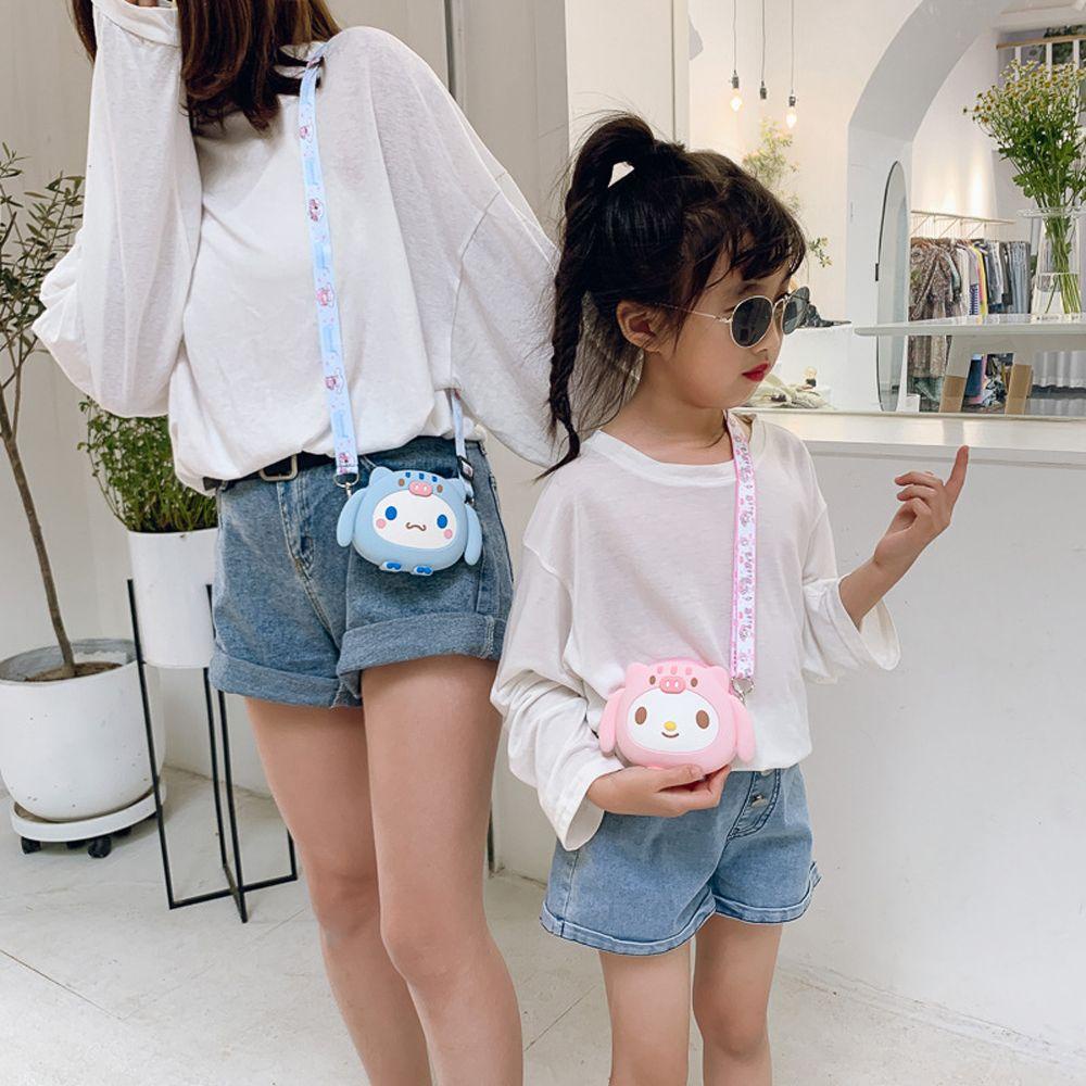 Túi Đeo Vai Bằng Silicon Hình Melody Hoạt Hình 26E Có Thể Điều Chỉnh Dây Đeo Tùy Ý Cho Bé Gái