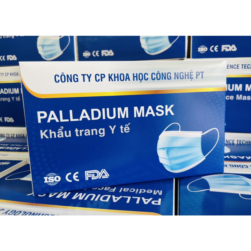 Khẩu Trang Y Tế 4 Lớp Kháng Khuẩn Palladium (HỘP 50 CHIẾC)