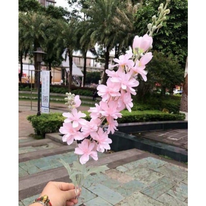 Hoa giả decor hoa giả trang trí phi yến 2 nhánh nhiều màu sắc trang trí nhà cửa
