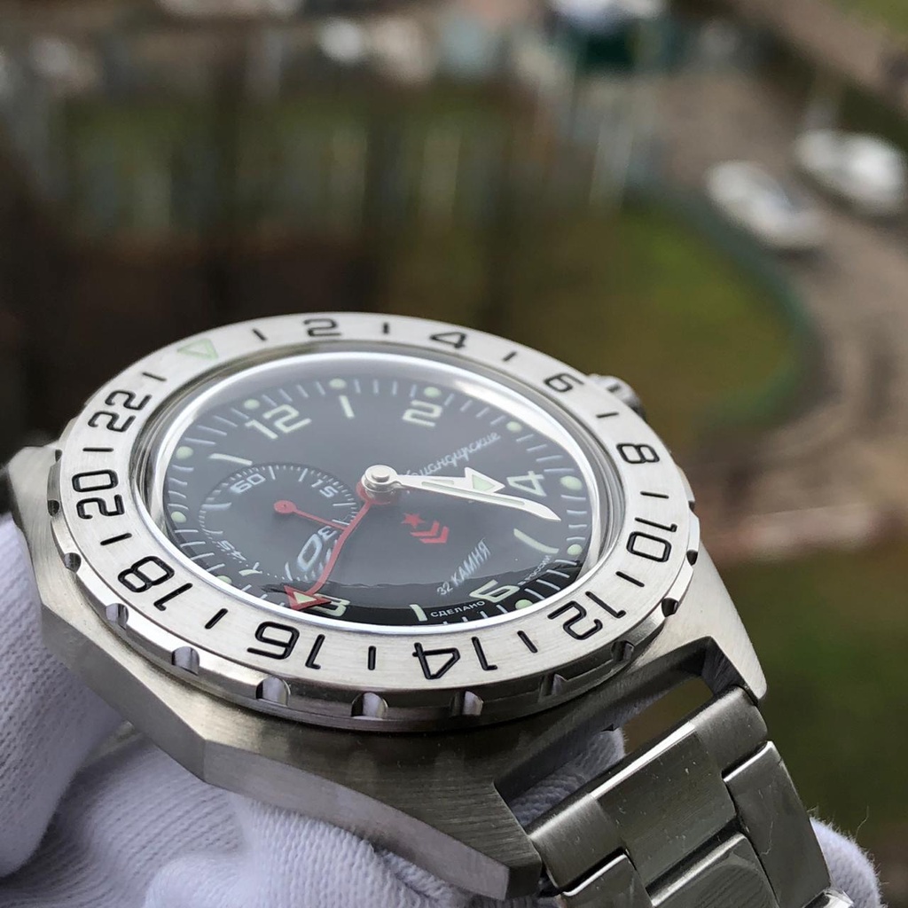 Đồng hồ Nga Vostok komandirskie chống nước tốt 650538. Đồng hồ nam Vostok máy cơ tự động, size mặt 42 chống nước 20ATM