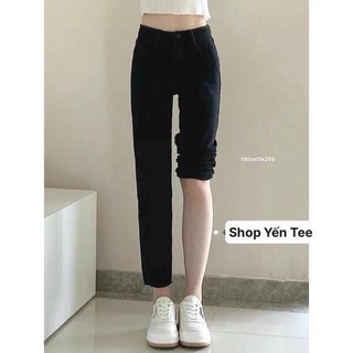 Quần jeans ống đứng đen ( Ảnh Thật - HN )