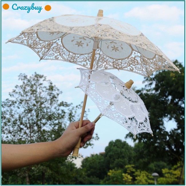 Dù ren cổ điển cho cô dâu ngày cưới