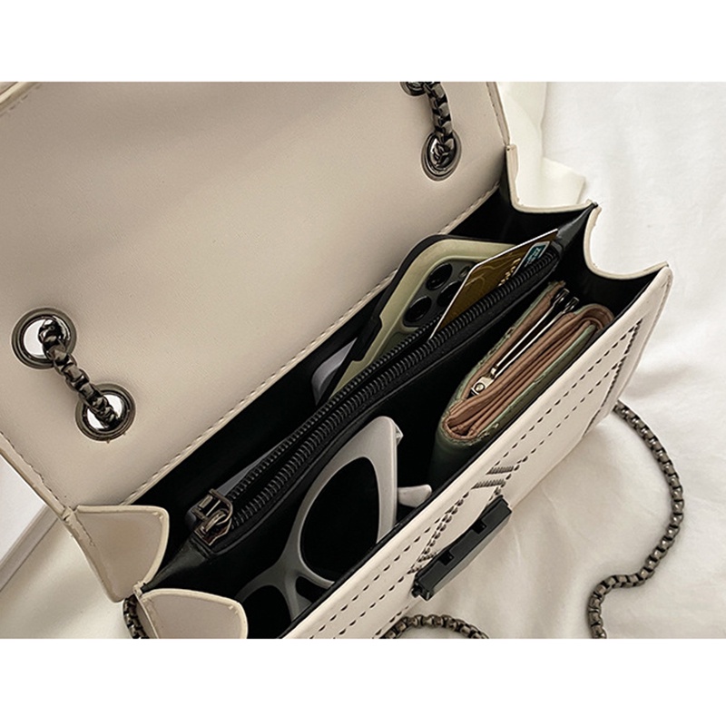 Túi Đeo Vai Cỡ Lớn Phối Dây Xích Thời Trang Cho Nữ