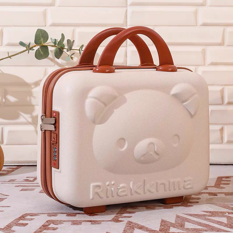 Cốp vali mini cao cấp hình gấu , cốp đựng mỹ phẩm , đồ dùng cá nhân tiện lợi