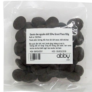 SOCOLA ĐEN NGUYÊN CHẤT 55% GRAND PLACE GÓI 100G