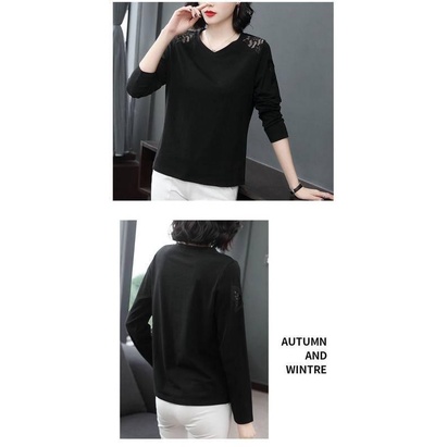 Áo nữ tay dài phối ren plus size