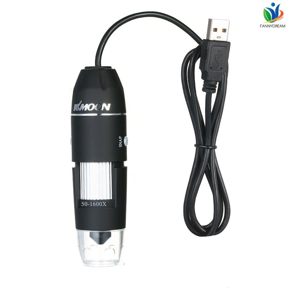 Kính hiển vi kỹ thuật số KKmoon độ phóng đại 1600X với kính hiển vi chức năng OTG 8-LED kết nối cổng USB có chân đế
