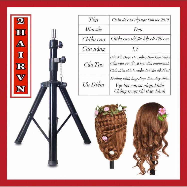 Đế inox gắn đầu manocanh đế 3 chân học tóc chân canh giữ đầu ken cắt tóc vn-08