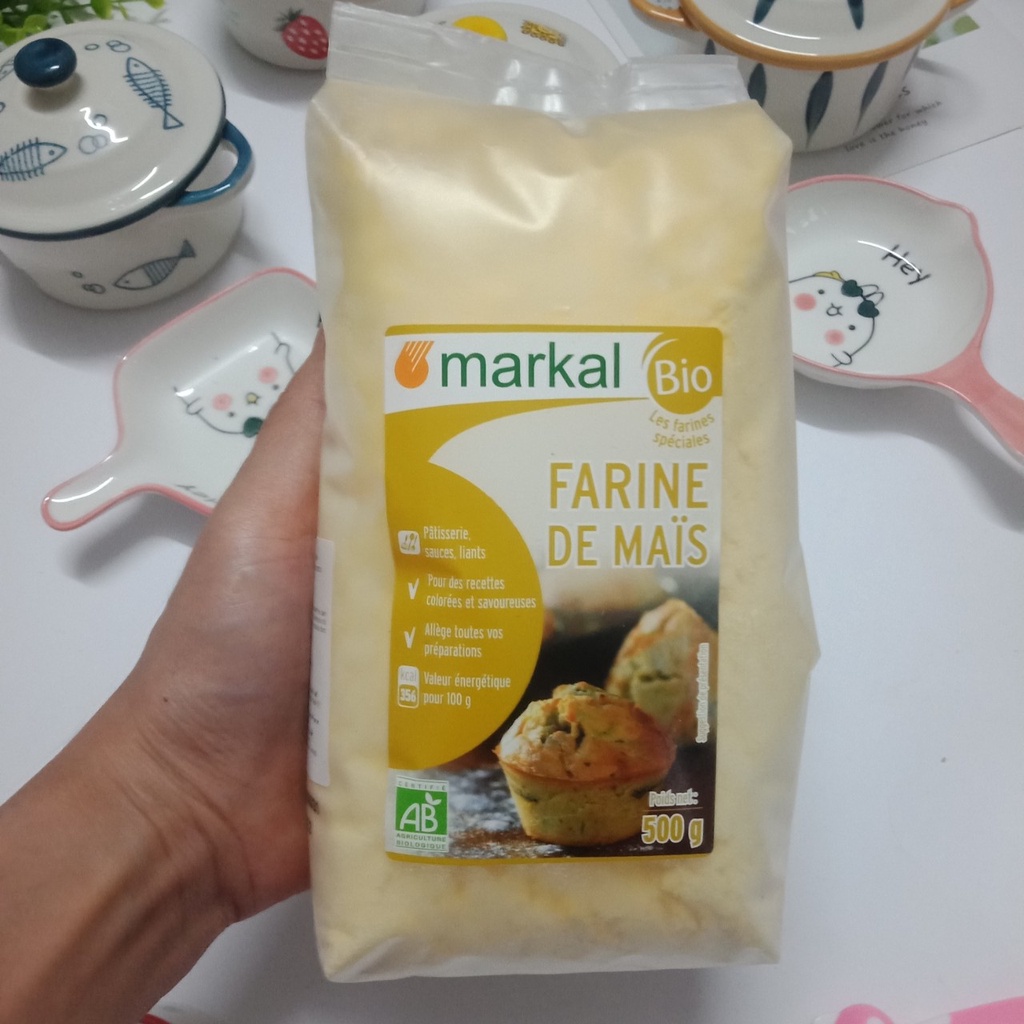 Bột bắp hữu cơ hạt mịn Markal 500g