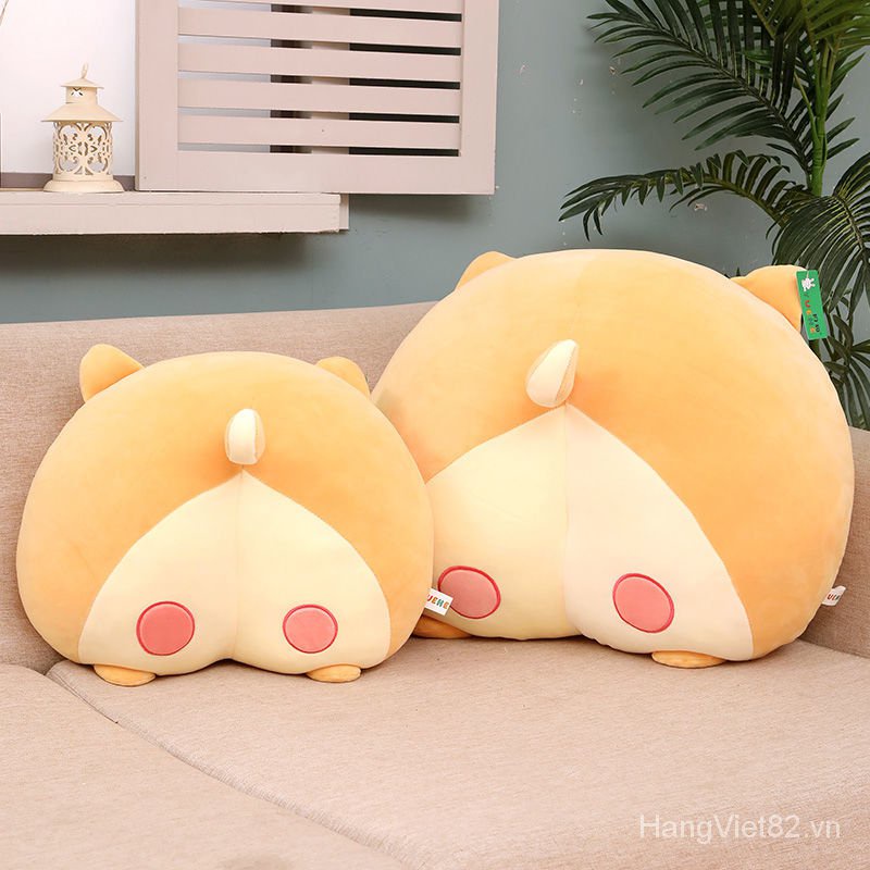 Gối Ôm Hình Mông Chú Heo Corgi Đang Ngủ Đáng Yêu