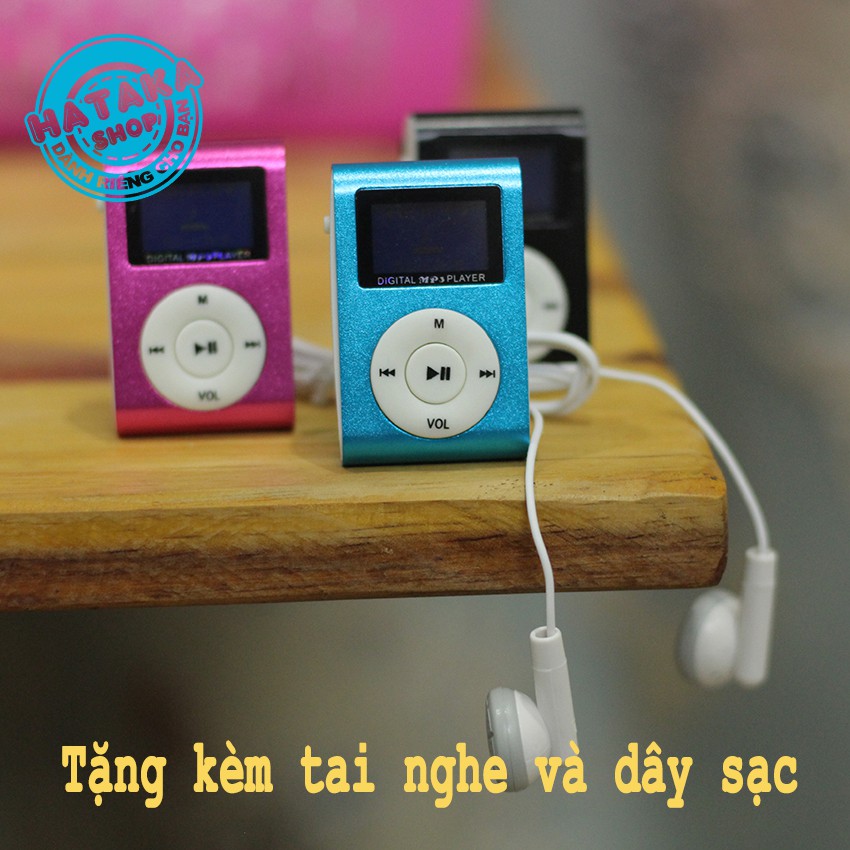 bán rẻ Máy Nghe Nhạc Mp3 MINI có màn hình-kẹp gắn quần áo-tặng tai nghe và dây sạc-digital mp3 player