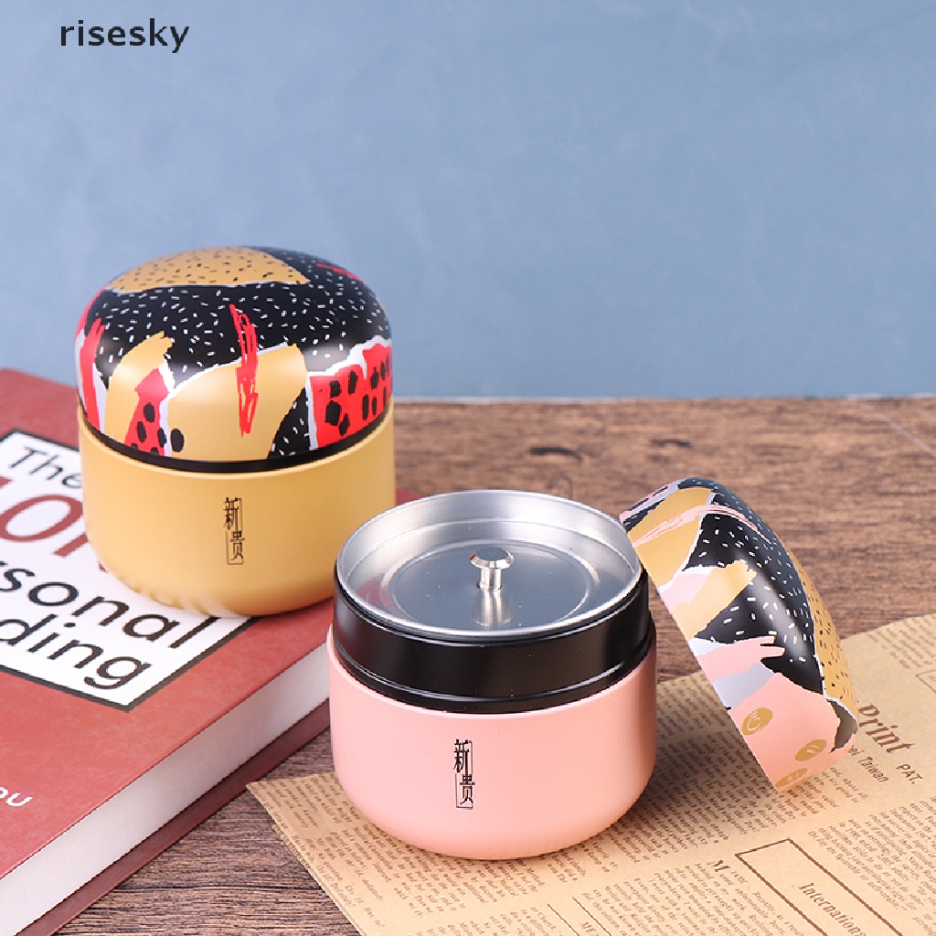 [risesky] Hộp Thiếc Đựng Cơm Trưa Màu Đen Nhám Có Khóa Và Chìa Khóa Chất Liệu Cấp Một Hộp Thiếc ♨Trên đó