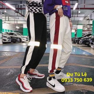 Quần (SỈ 49K) jogger phản quang CÓ CLIP TEST, quần dạ quang KÈM ẢNH THẬT