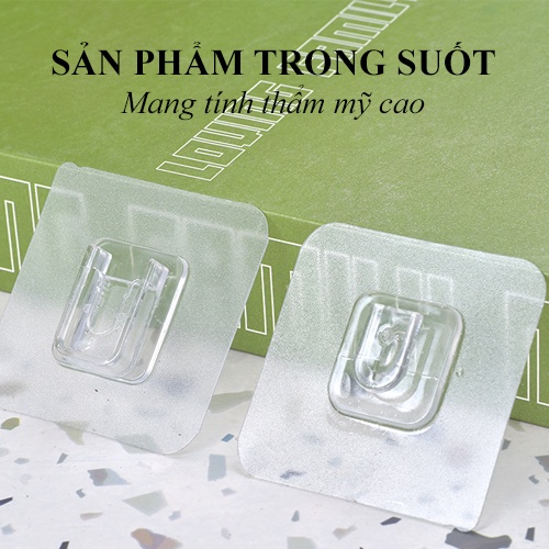 Móc Treo Dán Tường Treo Đồ Trong Suốt, Móc Gài Dán Tường Siêu Dính