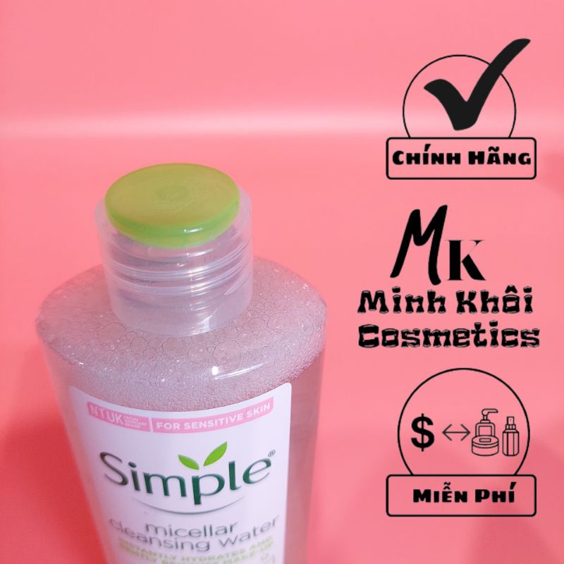 Nước Tẩy Trang Simple Micellar Cleansing Water 200ml (Chính Hãng)