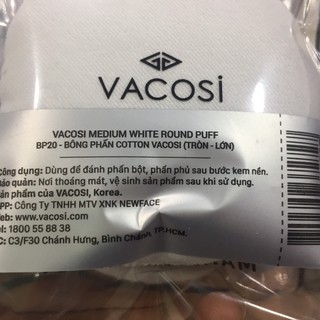 Bông Phấn Cotton Vacosi BP20 tròn lớn