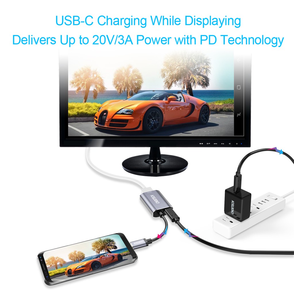 Bộ Chuyển Đổi CHOETECH Mini Displaytech 4k 60hz USB C Sang Mini Displayport