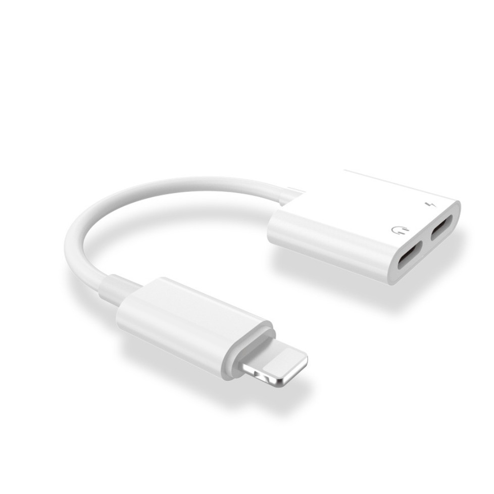 Cáp chuyển đôi tai nghe iphone 7/ ip8/ ipX sang 2 cổng lightning - Cáp chuyển đổi 2 trong 1 cho iphone