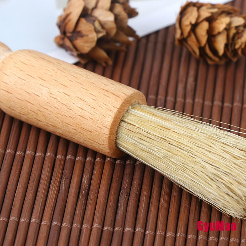 Cọ Quét Bụi Máy Pha Cà Phê Tay Cầm Bằng Gỗ Tự Nhiên