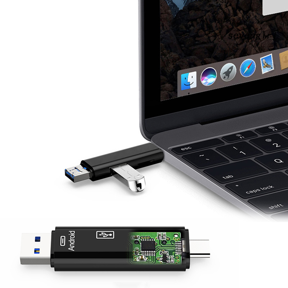Đầu Đọc Thẻ Nhớ Usb 2.0 Type-C 3 Trong 1 | BigBuy360 - bigbuy360.vn