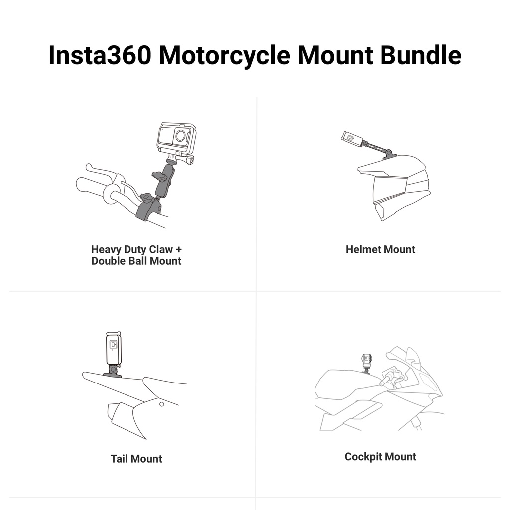 Phụ kiện Insta360 Motorcycle Mount Bundle (ONE X2/ONE R/GO 2)