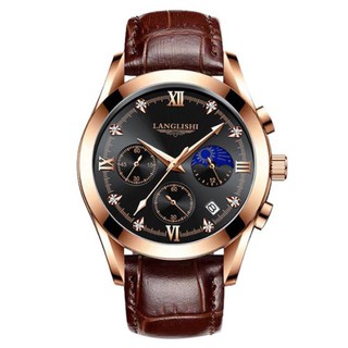 ĐỒNG HỒ NAM  LANGLISH  💖 HÀNG ĐẸP- FREESHIP 💖 Đồng Hồ Nam Dây Da Chính Hãng LANGLISH đẳng cấp số 1