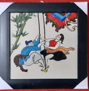 Tranh đông hồ trên sứ