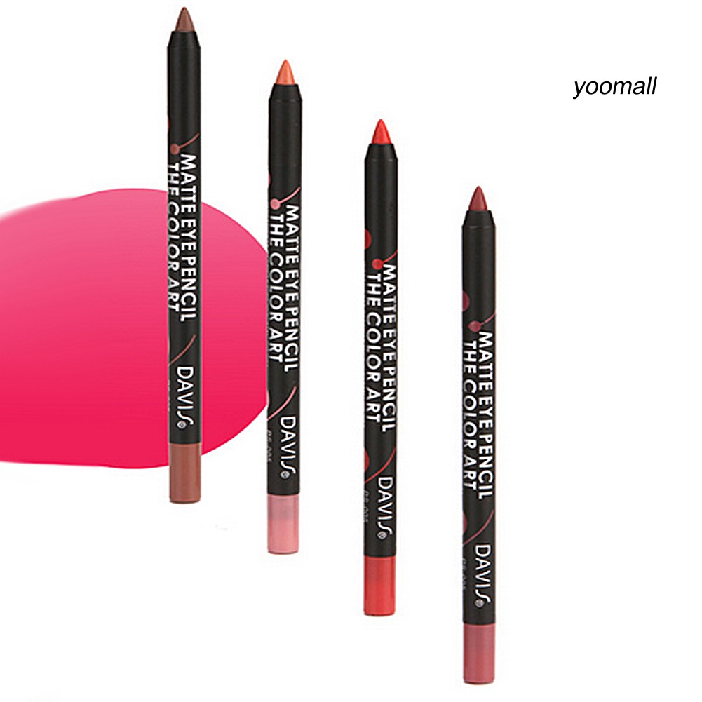 [Hàng mới về] Chì Kẻ Môi 12 Màu Tùy Chọn Chống Nước Lâu Trôi Trang Điểm Thời Trang