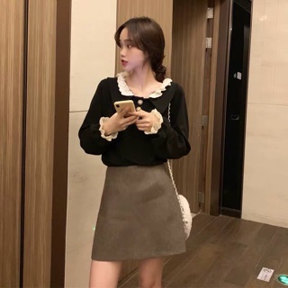 Áo len cổ bèo ulzzang