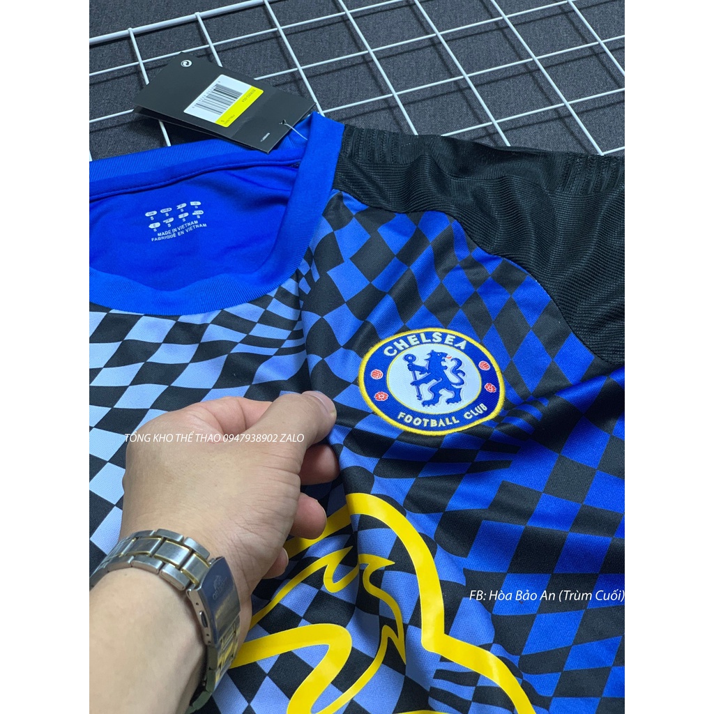 Mẫu áo chính thức CLB Chelsea sân nhà mùa giải 2021/22 vải thái cực chất, phom 43-90kg