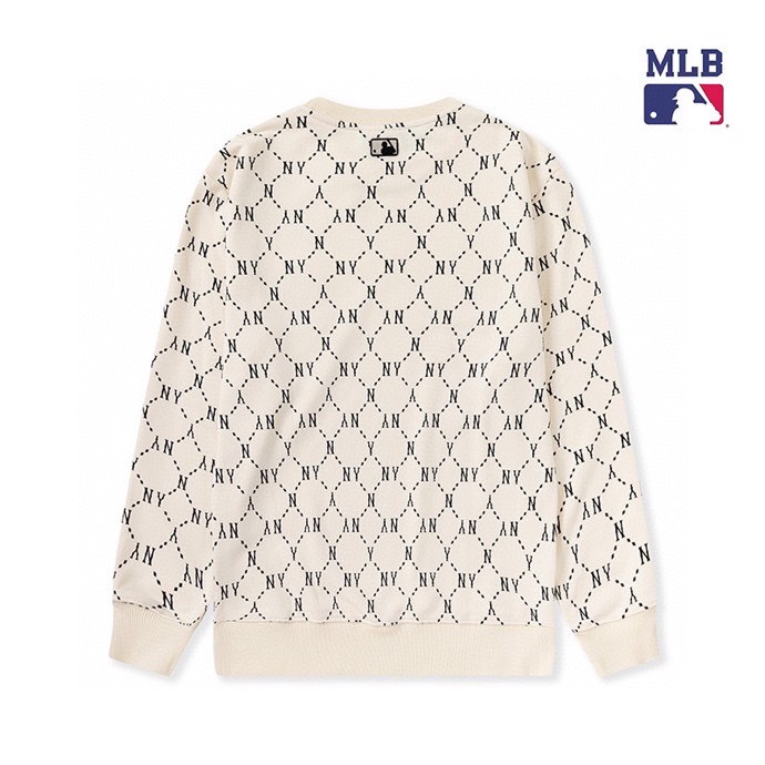 Hàng Spot! Áo Sweater Dài Tay Thêu Logo MLB Cổ Điển Dành Cho Nam Và Nữ