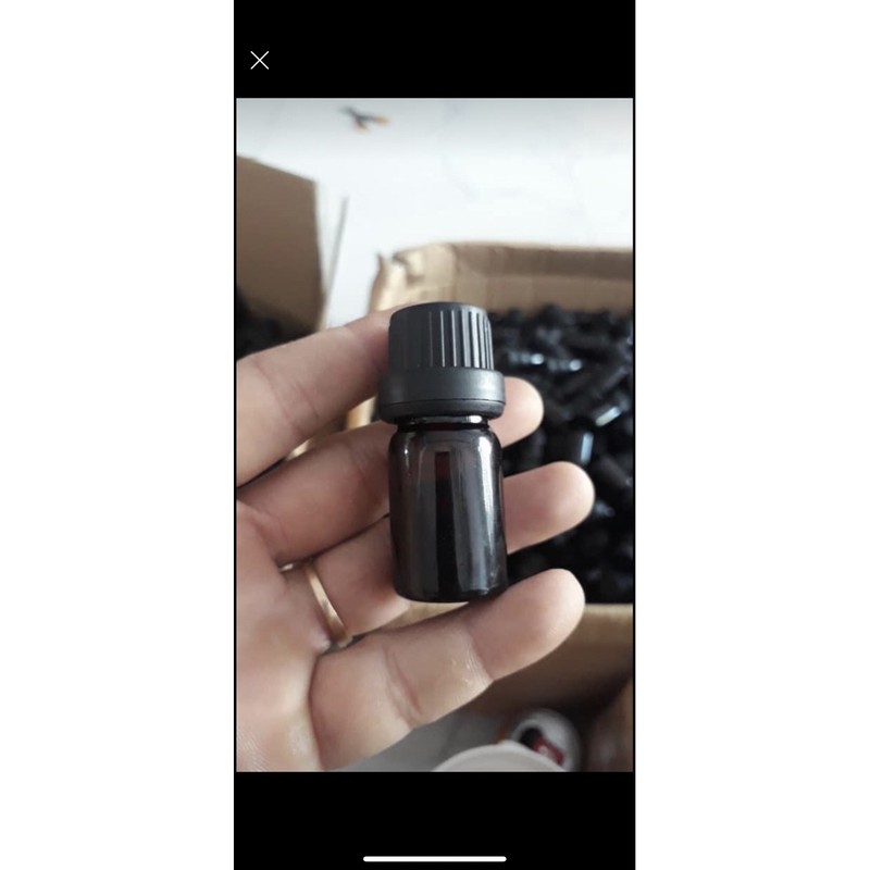 chai tinh dầu nâu đen 5ml