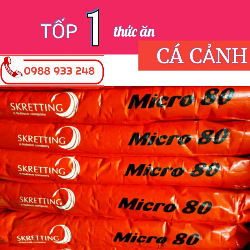 [Giá Sỉ] Combo 2kg cám Micro 80 dành Goldfish, Betta, Ranchu
