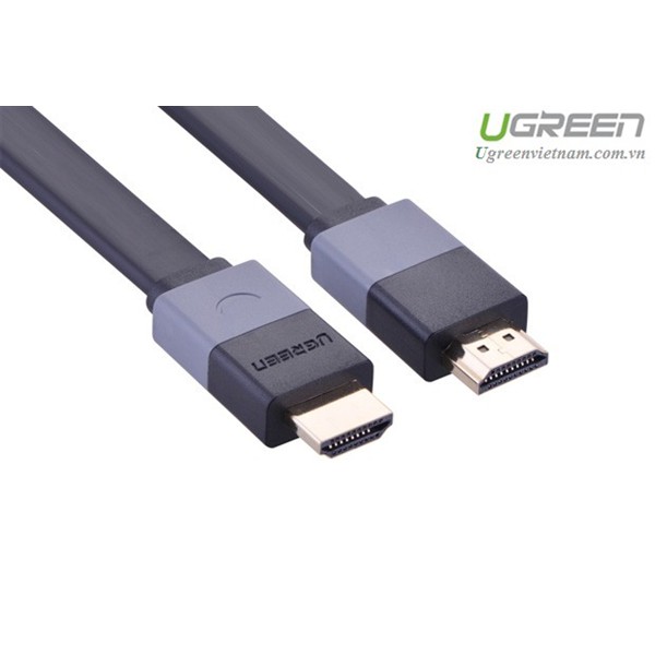 [Mã ELFLASH5 giảm 20K đơn 50K] Cáp HDMI 2M dẹt chính hãng Ugreen UG-30110 hỗ trợ 3D 4K