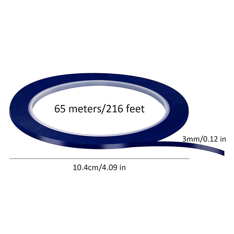 Bộ 12 Cuộn Băng Keo 1 / 8Inch Kẻ Sọc Phơi Khô Đồ Họa / Bảng Trắng 216 Ft Per Roll