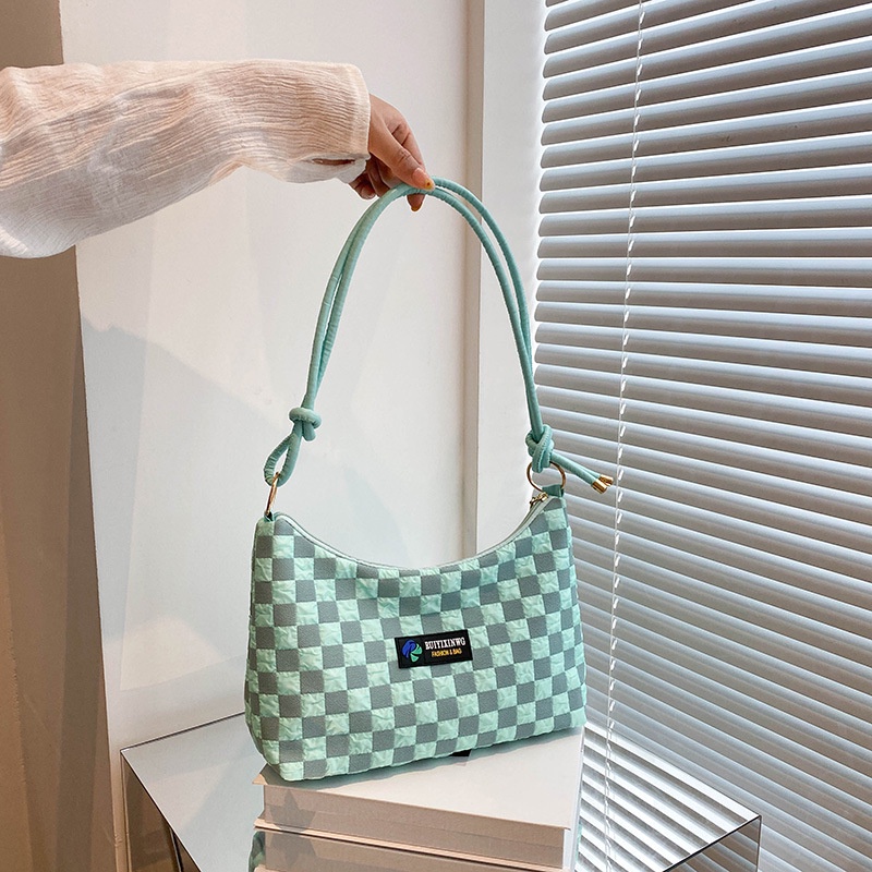 Túi Xách Đeo Vai Họa Tiết Sọc Caro Thời Trang Cá Tính