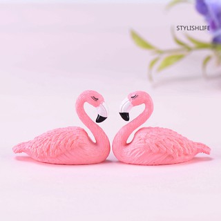Set 2 Đồ trang trí Chim Hồng Hạc Xinh Xắn Dùng Để Trang Trí