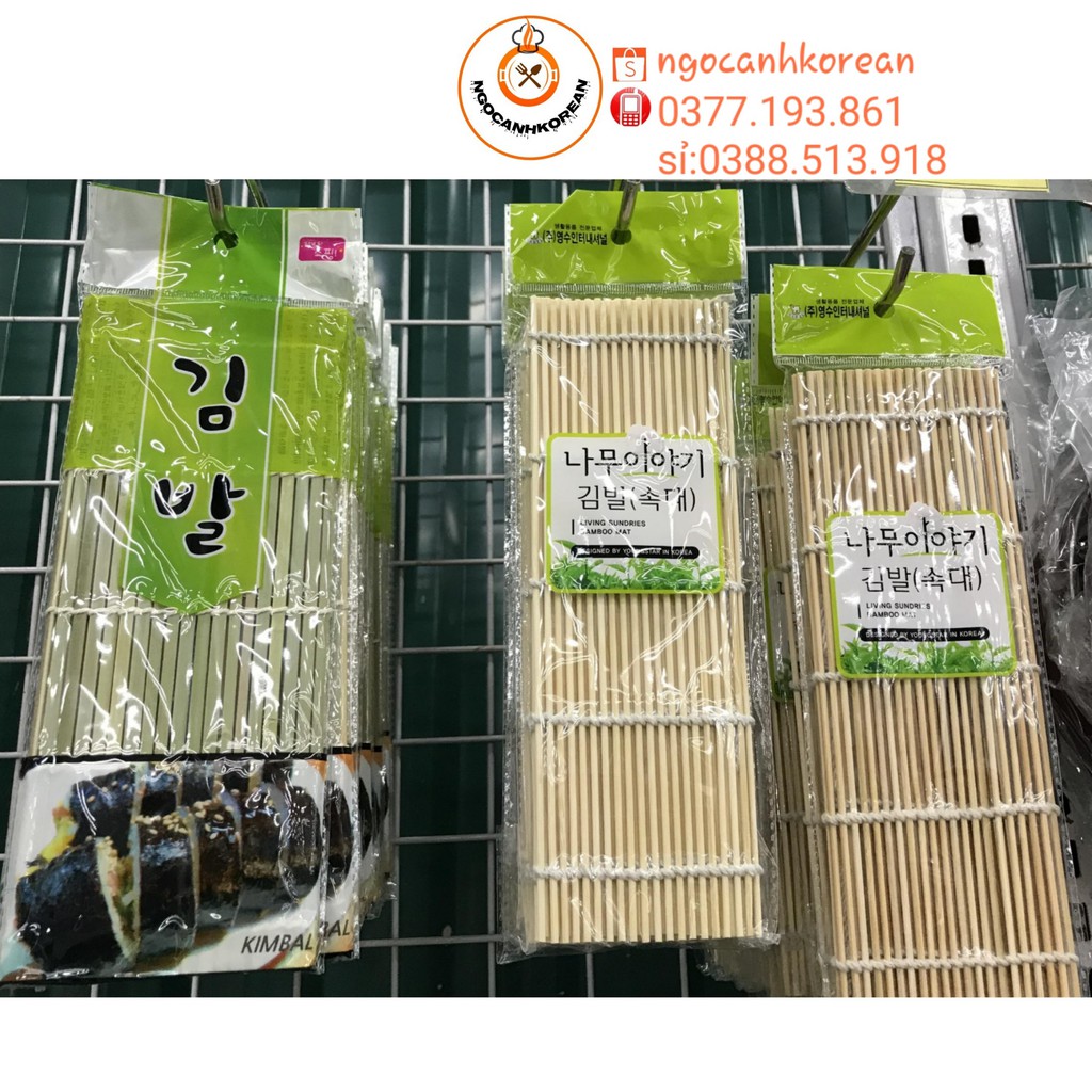 &lt;HOT&gt; Mành Cuốn Kimbap Dẹp Tre Xanh Cao Cấp Hàn Quốc