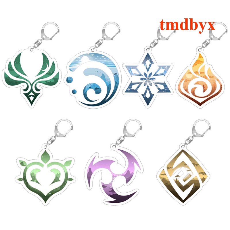 Móc Khóa Acrylic Laser tmdbyx Genshin Va Chạm