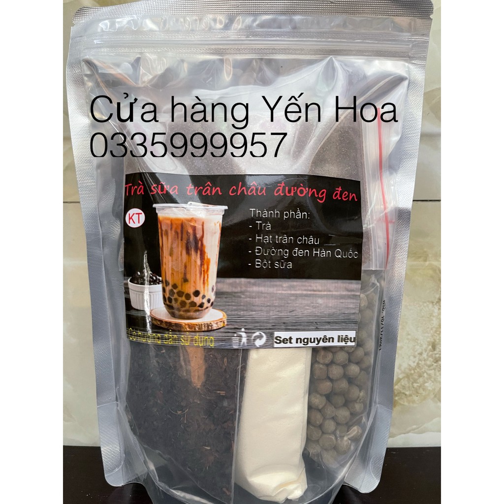 Set Trà Sữa Trân Châu Đường Đen - 5 món