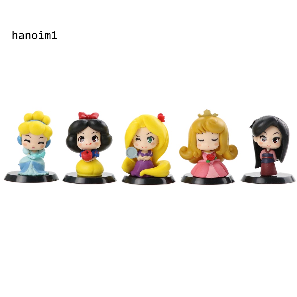 Set 9 Mô Hình Nhân Vật Công Chúa Bạch Tuyết / Nàng Tiên Cá / Lọ Lem / Nàng Tiên Cá Xinh Xắn