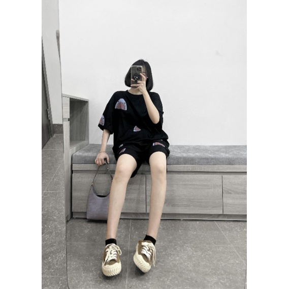 Set bộ in hình cá mập ulzzang - ẢNH THẬT