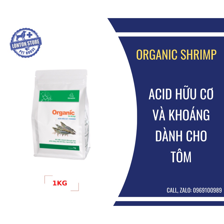 VEMEDIM Organic for shrimp - Cung cấp khoáng chất cho tôm bóng vỏ, nặng cân, gói 1kg - Lonton store